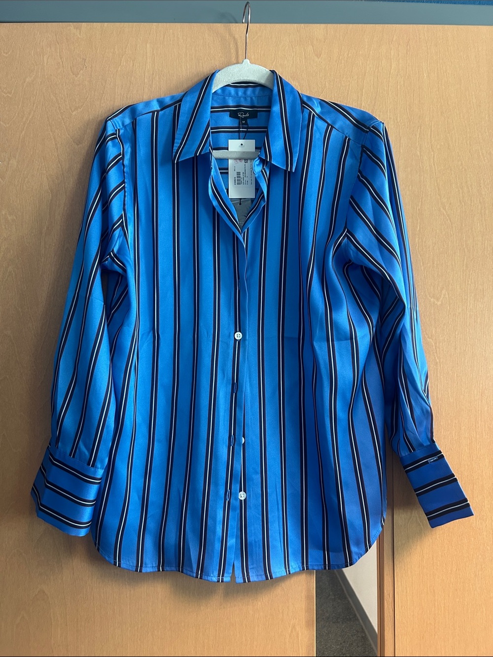 Rails Blue Vertical Stripe Women's Button-Up Blouse